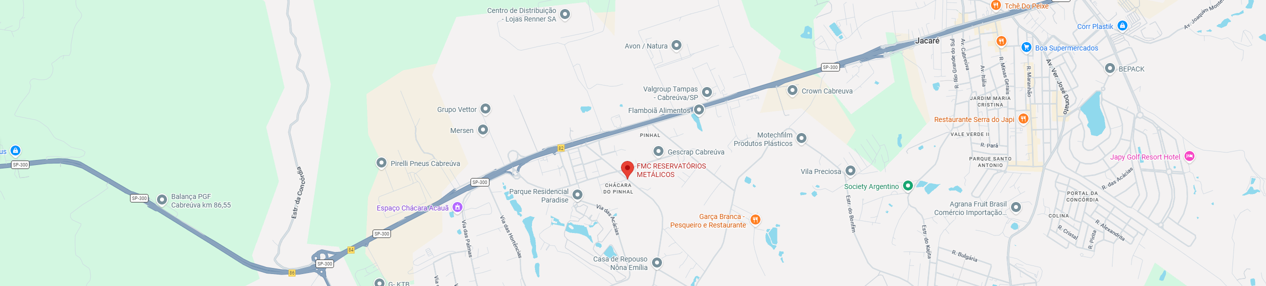 Mapa da FMC Reservatórios